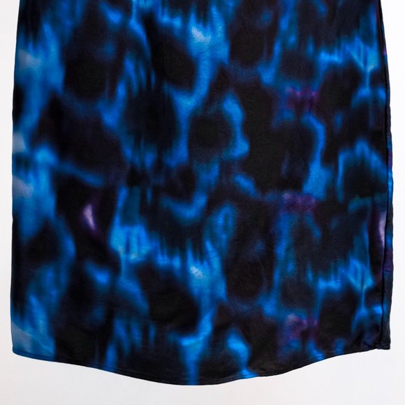 Erdem Abstract Blue Print Shift Knee-Length Dress - Picture 7 of 9